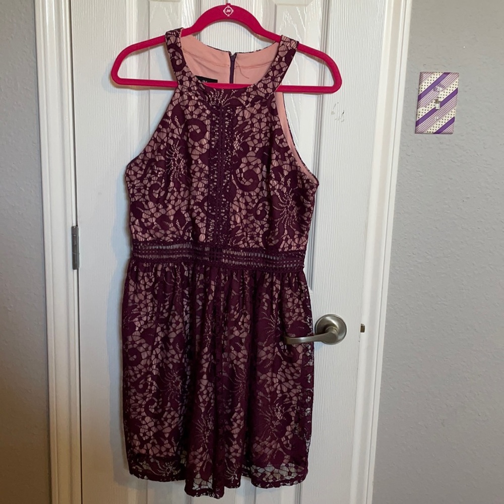 pink & purple dress